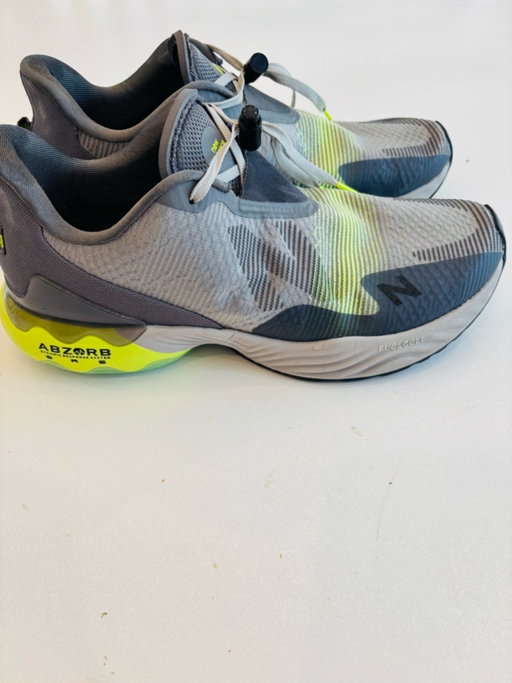 New Balance Fuelcell ABZORB Running Shoes Men’s size 12 Gray Volt Athletic Shoes - Picture 4 of 11